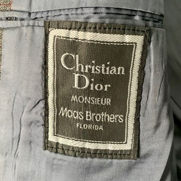 DIOR Vintage 90’s Muted Houndstooth Plaid Sport Jacket - Picture 11 of 14